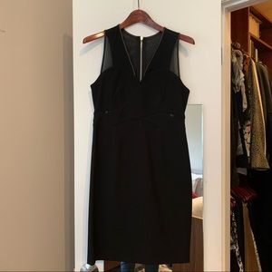 Yigal Azrouel Black Mesh Cutout Cocktail Dress - 8